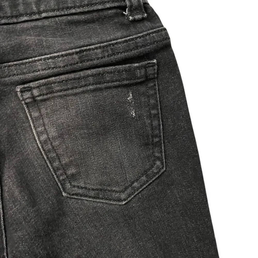 Wonder Nation Boys Black Slim Fit Rip & Repair Distressed Denim Jeans Size 5
